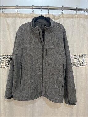 The North Face Jacket Mens 2XL Gray WindWall Apex Bionic Softshell Full Zip